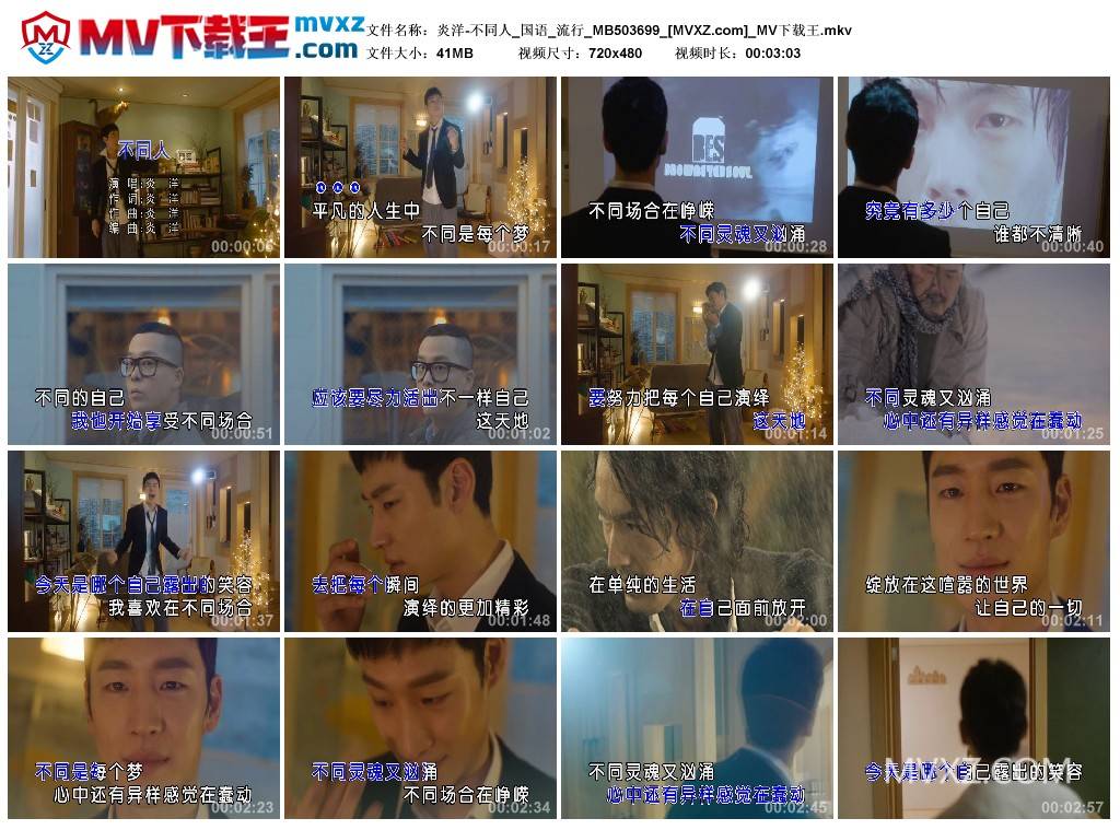 炎洋-不同人_国语_流行_MB503699